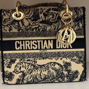 Dior Black and Cream Tote Bag